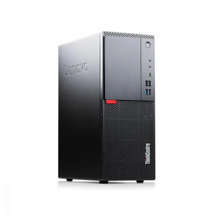 Unité centrale Lenovo ThinkCentre M720s avec processeur Intel Core i7, 8GB RAM et 256GB SSD, remise à neuf, vue de face.