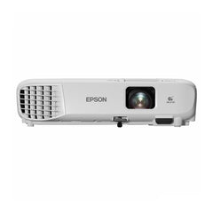 Projecteur vidéo Epson EB-W06 3LCD WXGA 720p avec 3700 lumens, affichage clair et lumineux en image.
