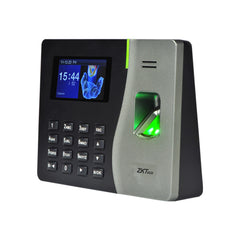 Pointeuse biométrique ZKTeco K14 avec lecteur d'empreintes digitales pour la gestion du temps et la sécurité.