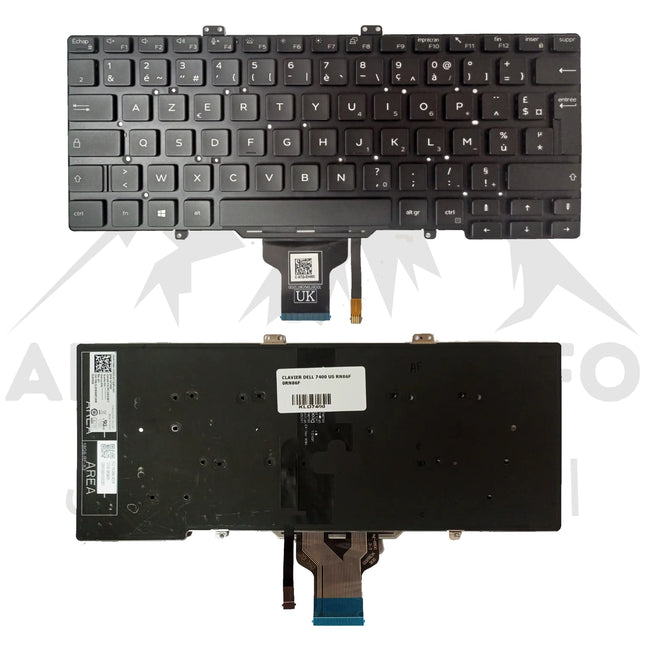 CLAVIER PC PORTABLE POUR DELL 7400 US RN86F 0RN86F