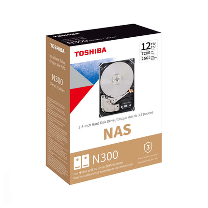 Disque Dur Interne Toshiba S300 NAS 12TB 3.5" SATA 6 Gb/s (HDWG21CXZSTA)